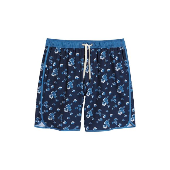 New FAIR HARBOR The Anchor Swim Trunks in Blue Beach Floral XXL - Picture 13 of 14